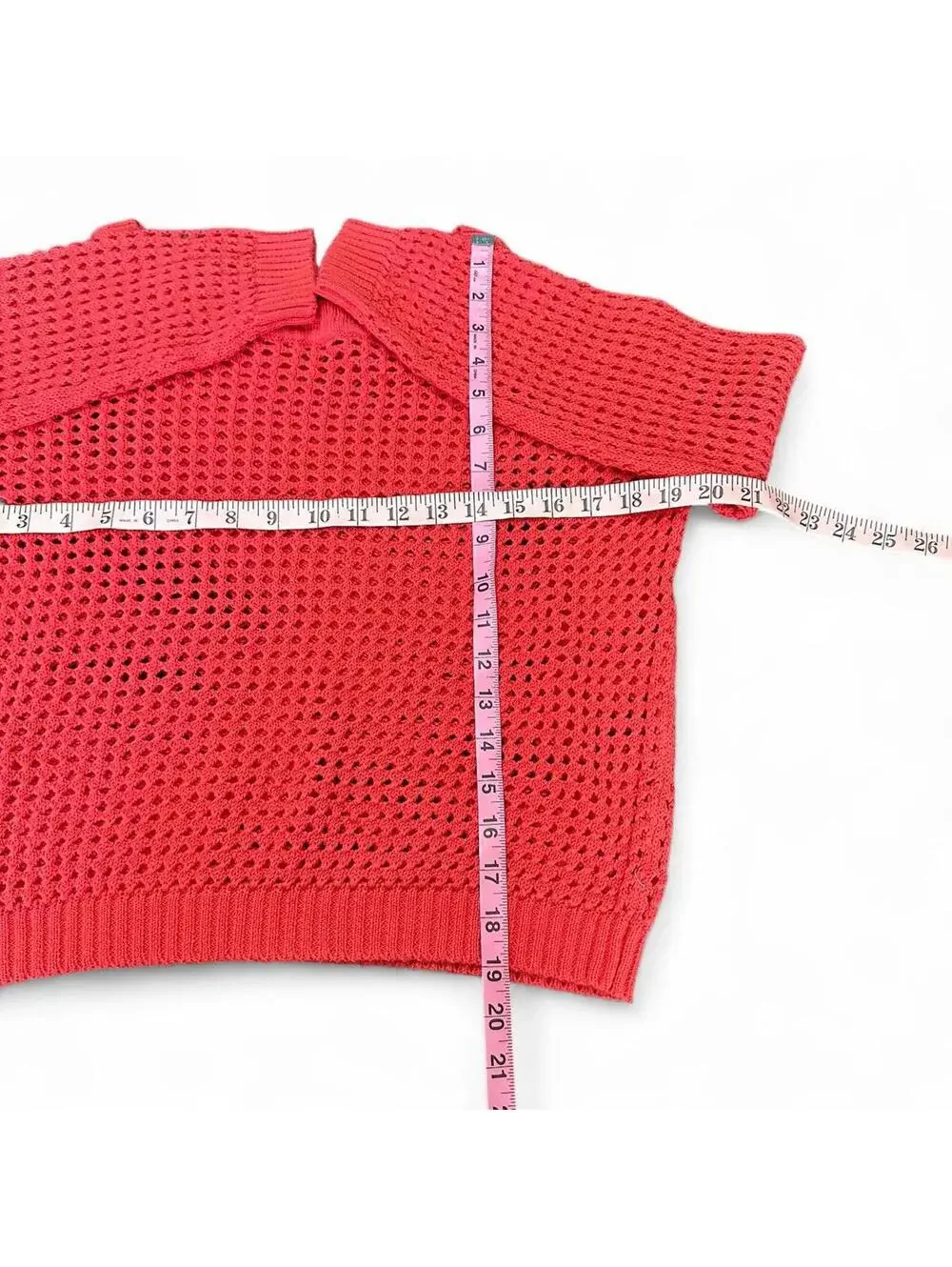 RDI Open Knit Coral Sweater (XS)